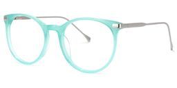 Lenid Round Light-Green Glasses1