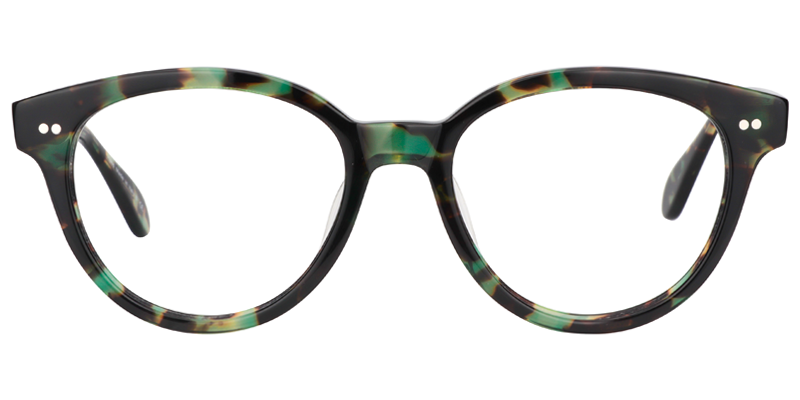 Oval Green Floral Glasses | Zeelool Eyeglass Frames0