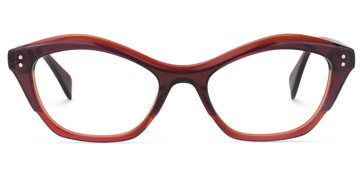 Cat Eye Dark Red Glasses | Zeelool Glasses0