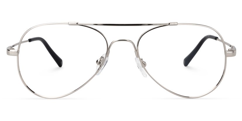Chaima Aviator Silver Glasses