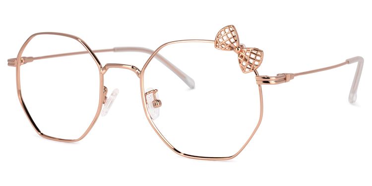 Kaitlyn Rose-Gold Geometric Glasses