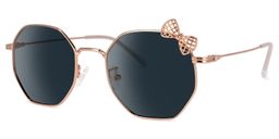 Kaitlyn Rose-Gold Geometric Sunglasses1