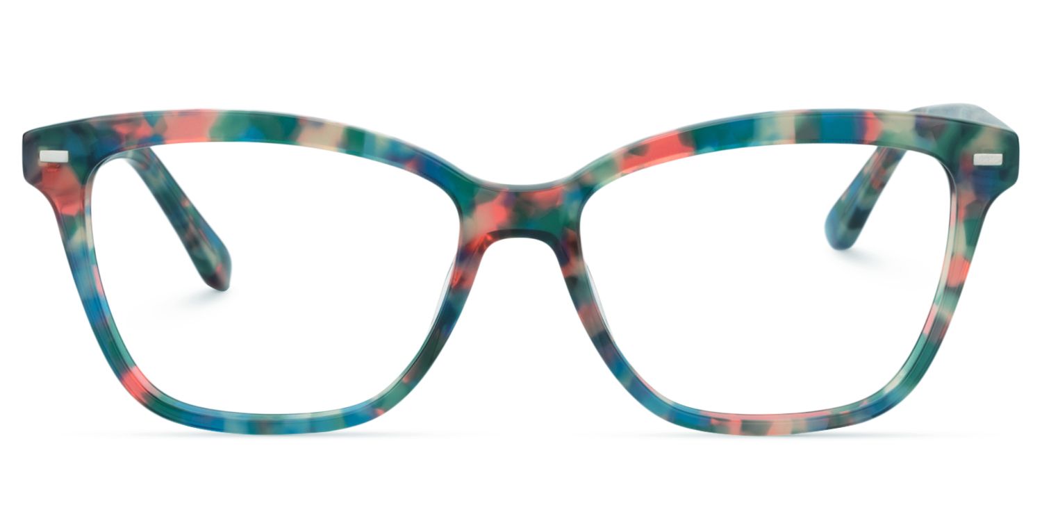 Square Green Floral Glasses | Zeelool Glasses0