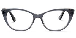 Charisse Cat Eye Gray Glasses0