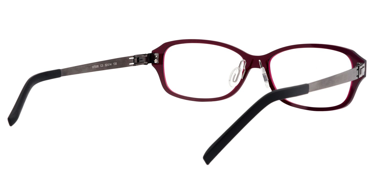 Rectangle Red Glasses | Zeelool Glasses5