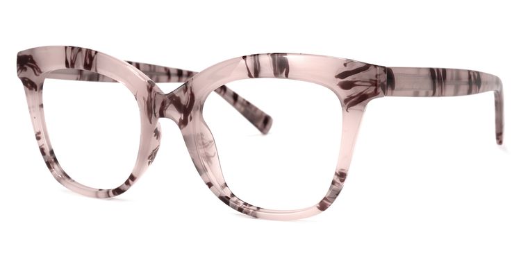 Santiago Cateye Pink-Floral Glasses