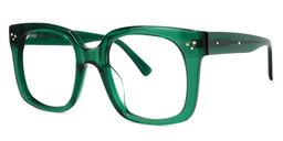 Paisley Square Dark-Green Glasses1