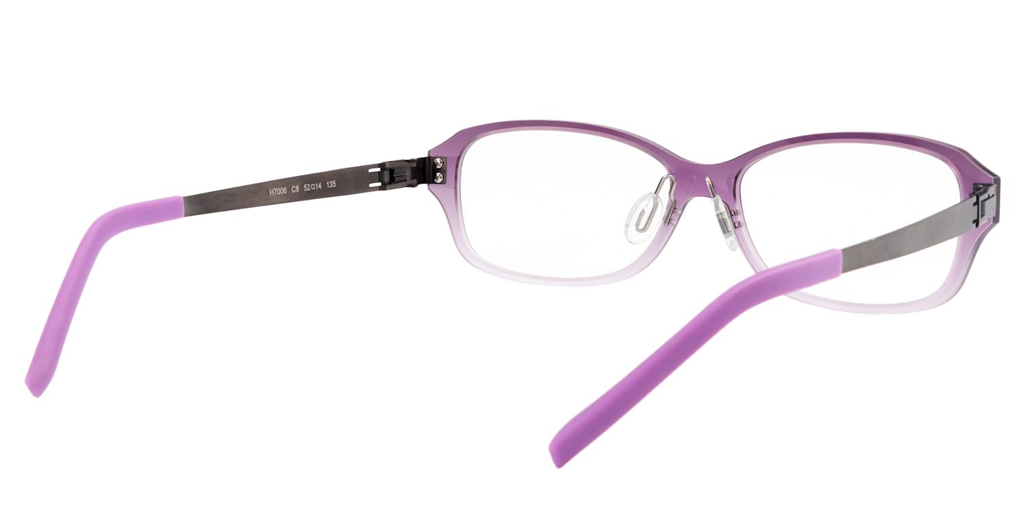 Rectangle Purple Glasses | Zeelool Glasses5