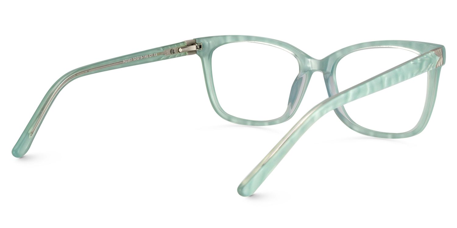 Rectangle Green Glasses | Zeelool Glasses5