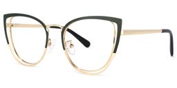 Harvey Cateye Dark-Green Glasses1