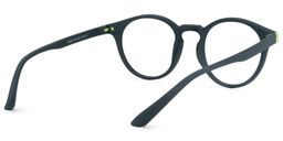 Charley Round Dark Green Glasses5