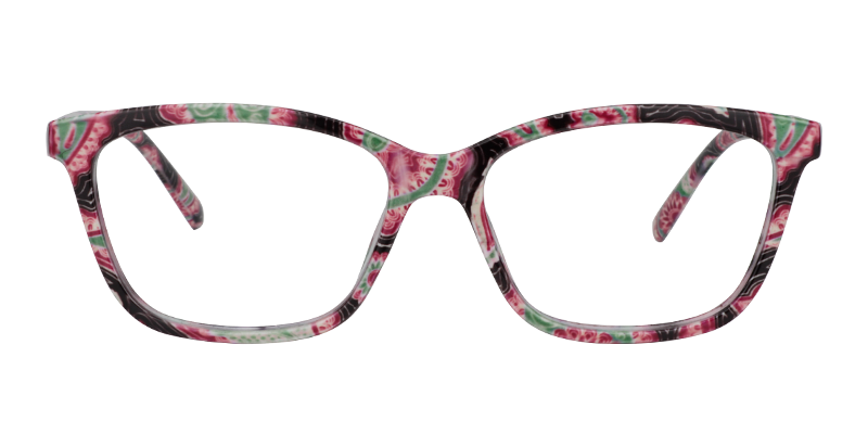 Rectangle Pink Floral Reading Glasses | Zeelool Reading Glasses0
