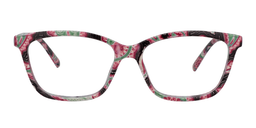 Deidre Rectangle Pink Floral Reading Glasses0