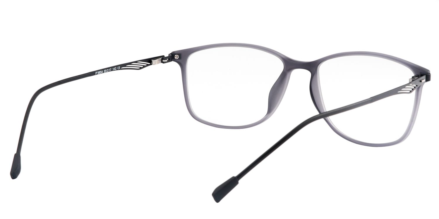 Rectangle Gray Glasses | Zeelool Glasses5