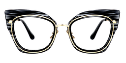 Ellie Cat Eye Gray Pattern Glasses 0