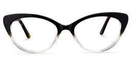 Chloris Cat Eye Black Clear Glasses0