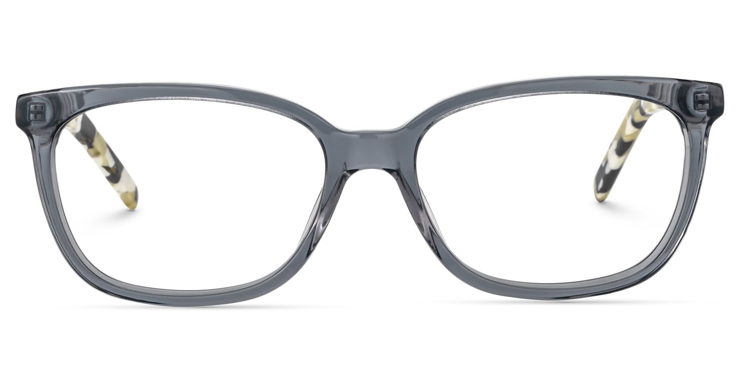 Rectangle Gray Glasses | Zeelool Glasses0