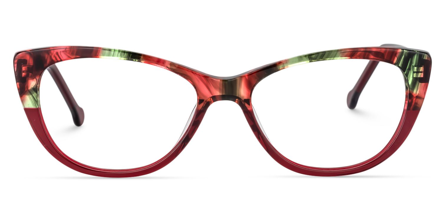 Cat Eye Dark Red Glasses | Zeelool Glasses0