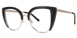 Brewer Black Cat eye Glasses1