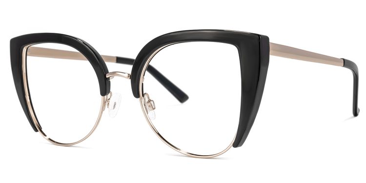 Brewer Black Cat eye Glasses