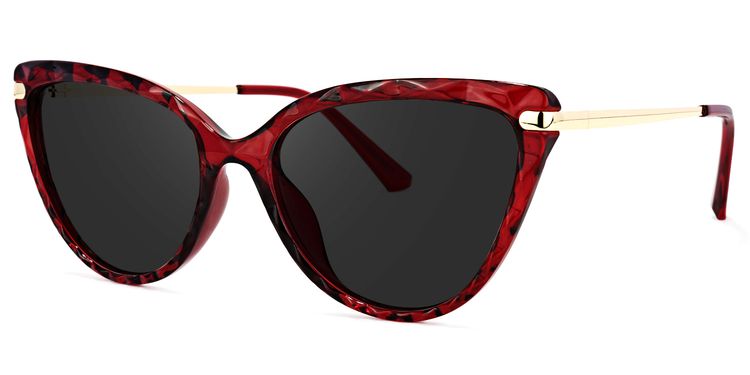 Lucas Red Cat eye Sunglasses