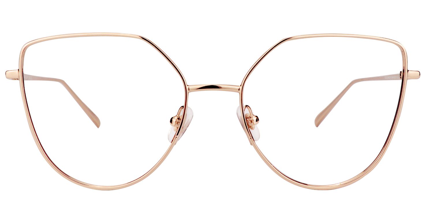 Ariel Cat Eye Gold Glasses | Zeelool Glasses0