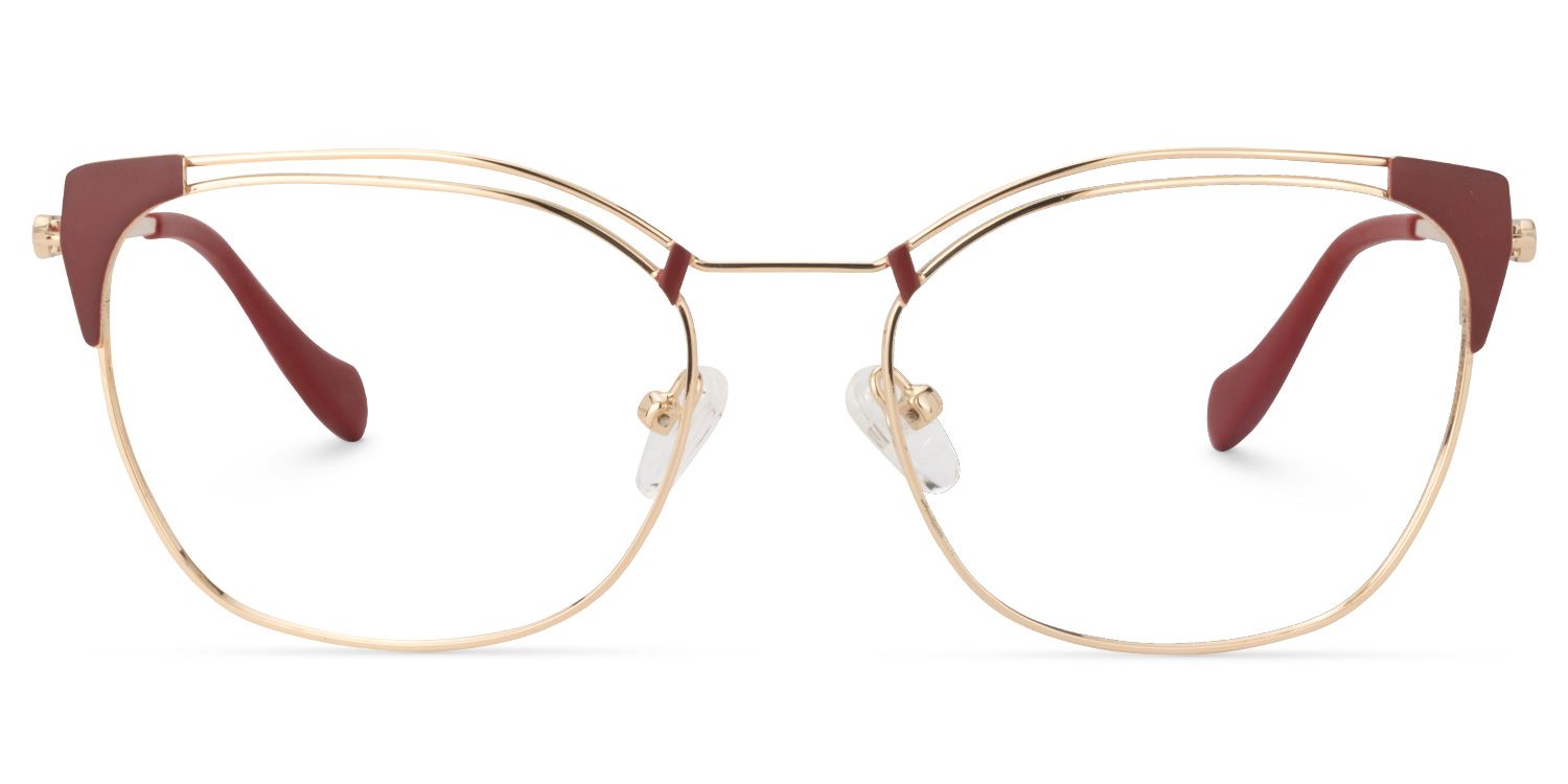 Square Dark-Red Glasses | Zeelool Glasses0