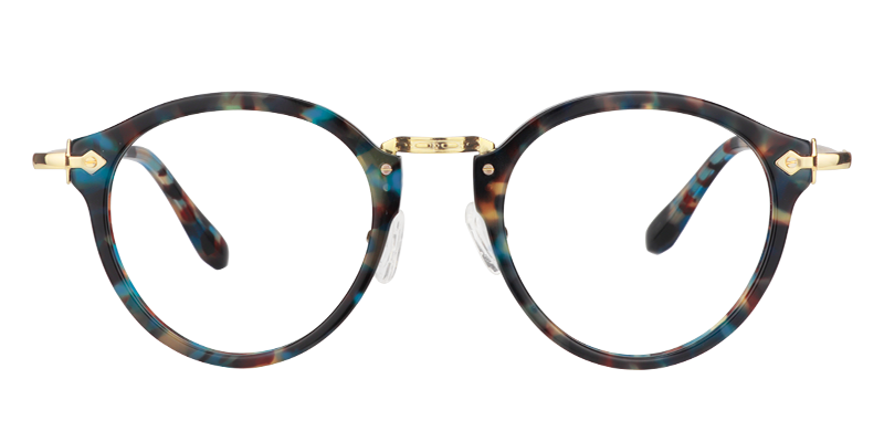 Round Blue-Tortoise Glasses | Zeelool Prescription Glasses0