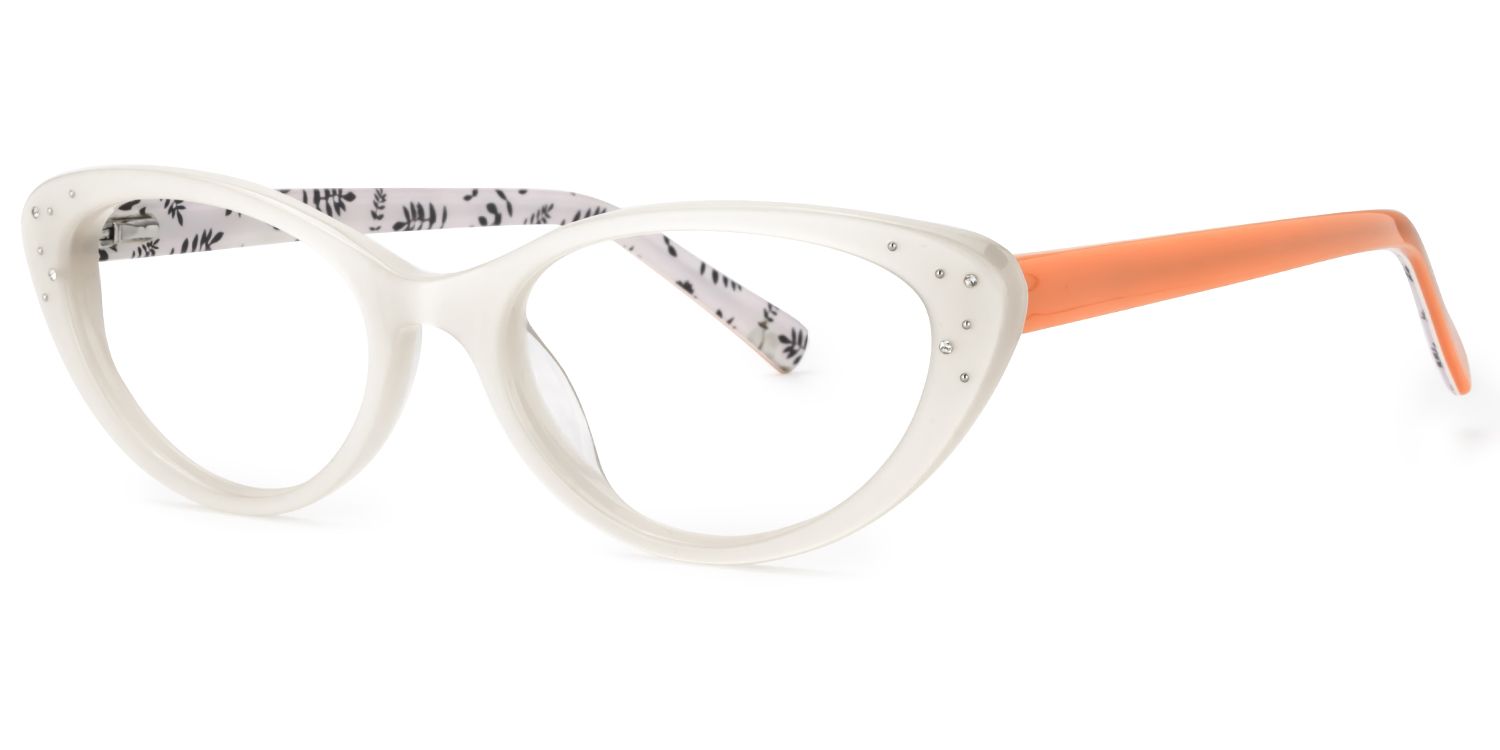 Cat Eye Ivory Glasses | Zeelool Glasses3