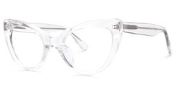 Claudette Clear Cat eye Glasses1