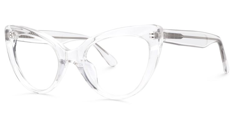Claudette Clear Cat eye Glasses