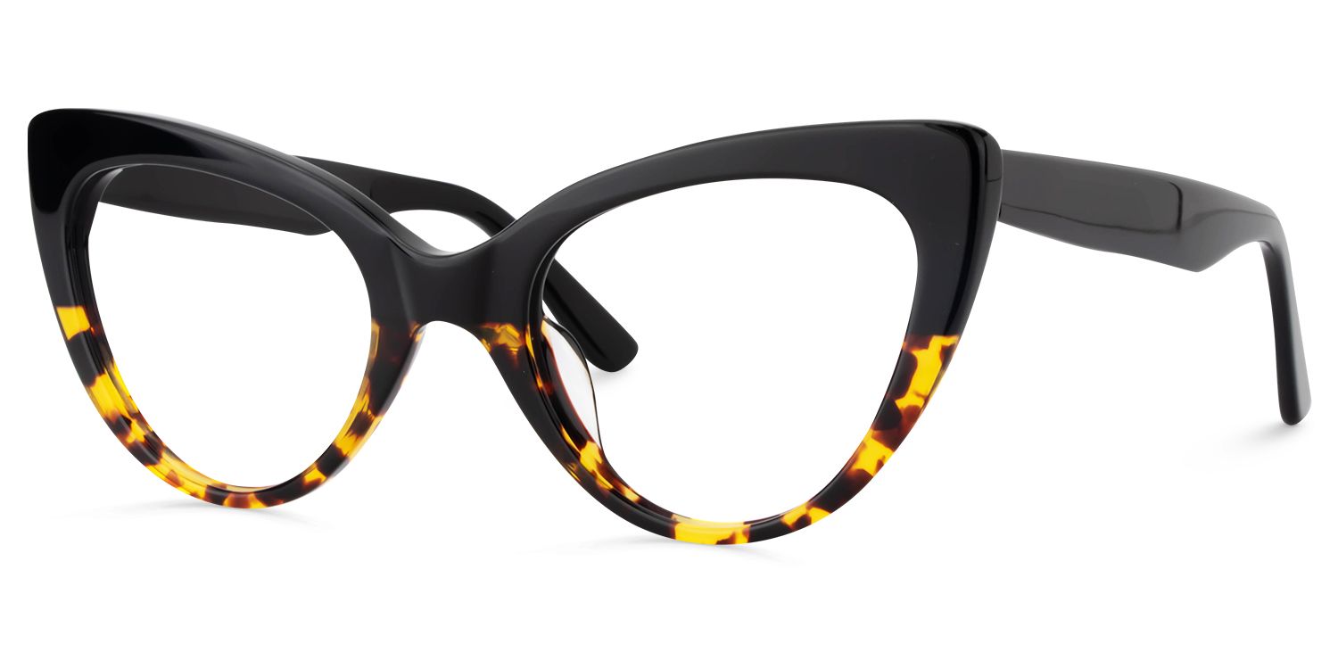 Cat Eye Yellow Tortoise Glasses | Zeelool Glasses1