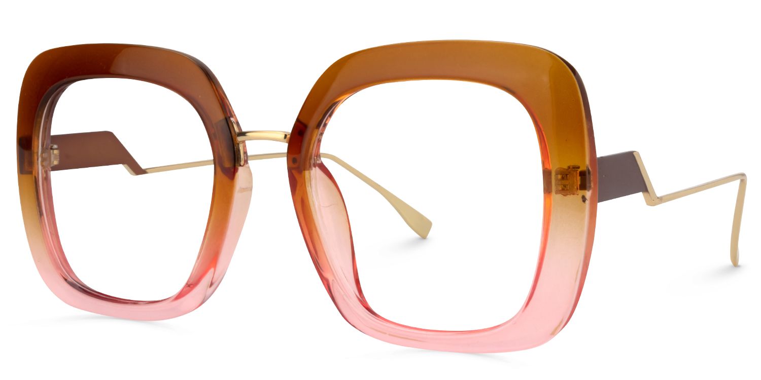 Square Earthy Yellow Glasses | Zeelool Glasses1