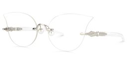Clayborne Cat Eye Silver Glasses1