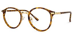 Christine Round Tortoise-Gold Eyeglasses2