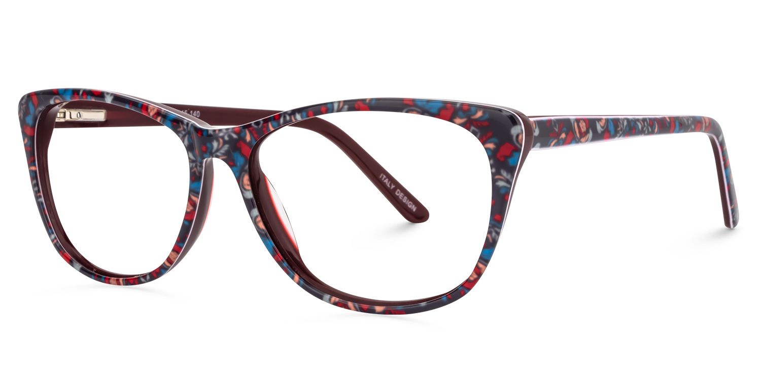 Rectangle Floral Glasses | Zeelool Glasses1