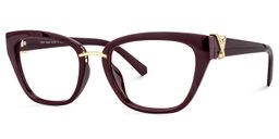 Conner Cateye Dark Red Glasses2
