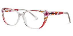 Dagmar Cat Eye Clear Glasses1