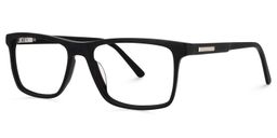 Daniel Rectangle Black Glasses1