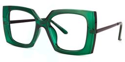 Landen Square Dark-Green Glasses2