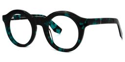 Barger Round Blue-Tortoise Glasses1