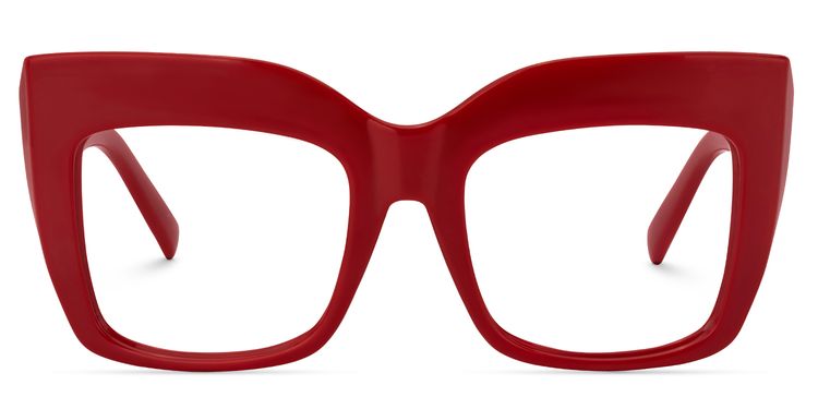 Alberta Cat Eye Red Glasses