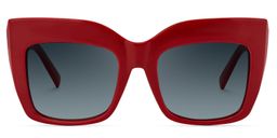 Alberta Red Square Sunglasses0
