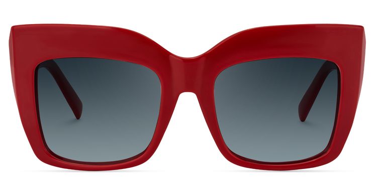 Alberta Red Square Sunglasses