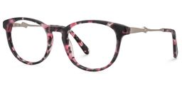 Darline Round Pink Floral Glasses2