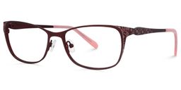 Dominic Rectangle Dark Red Glasses1