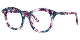 Carlock Square Purple-Floral Glasses1