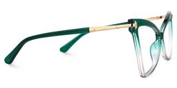 Cristina Geometric Green Glasses2