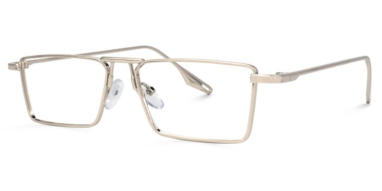 Mallet Rectangle Silver Glasses