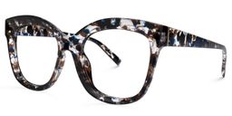 Karode Square Blue-Floral Glasses1